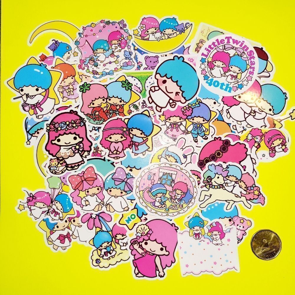 50pc Brand New Waterproof Sanrio Little Twin Stars stickers